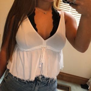 Brandy Melville frayed crop top